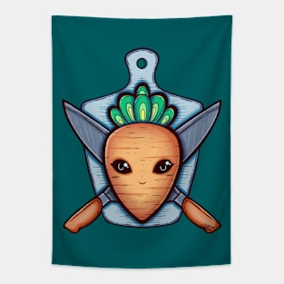 Carrot and Knife Coat of Arms Tapestry