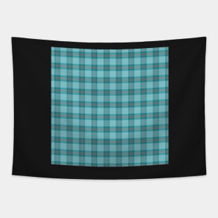 Greens, Blues, Grey and Brown Plaid Tapestry