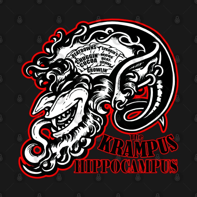 The Krampus Brain - Krampus Hippocampus - Red Outlined Version by Nat Ewert Art