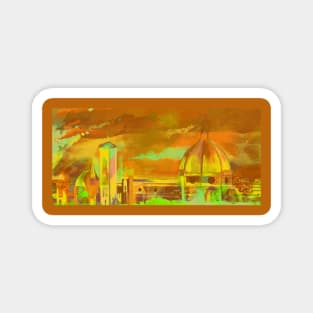 Florence Italy abstract digital painting Magnet