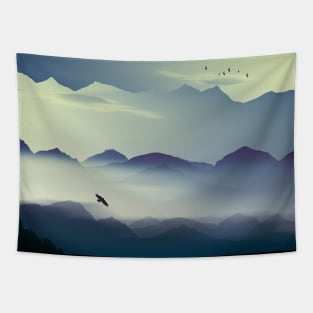 Mountains Abstraction Tapestry