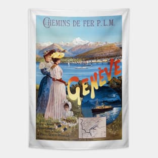 Geneva Switzerland Vintage Poster 1890 Tapestry