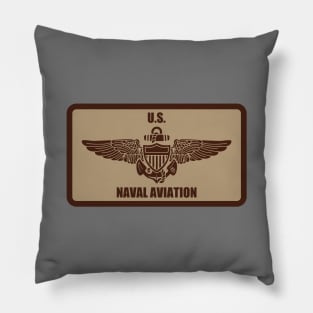 U.S. Naval Aviation Wings Patch (desert subdued) Pillow