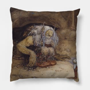 No, Sicken Little Putty Bags! Shouted the Troll by John Bauer Pillow