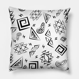 Aztec Vintage Symbols Outlines Pillow