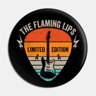 Vintage Flaming Name Guitar Pick Limited Edition Birthday Pin