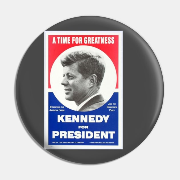 JFK for President 1960 Vintage John F. Kennedy Pin by Matt's Wild Designs