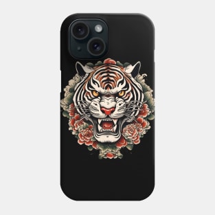 Old School Vintage Japanese Tattoo Art Tiger Phone Case