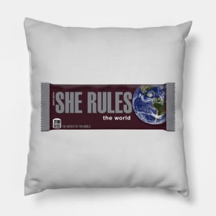 She Rules the World Pillow