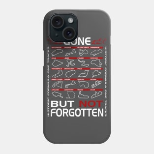 Historic 'Gone But Not Forgotten' F1 Tracks Design Phone Case