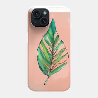 leaf drawing minimalistic Phone Case