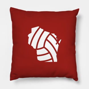 Wisconsin Volleyball Icon - Indoor Beach Grass Pillow