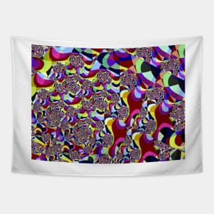 Multicoloured Abstract Fractal Design Tapestry