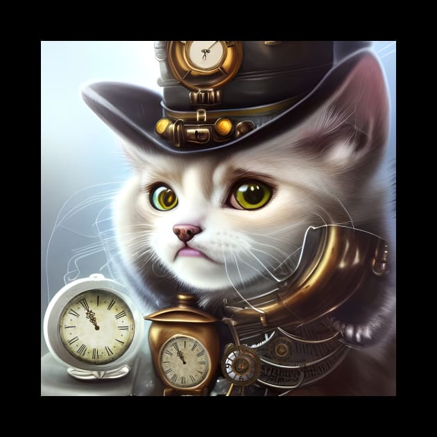 Cute little steampunk kitten by Nicky2342