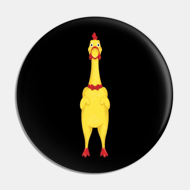 Rubber Chicken Toy Pin by supermara