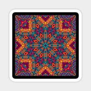 World Mandala kaleidoscope Tile Magnet
