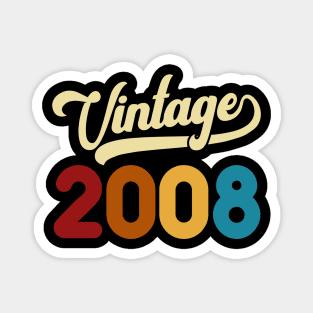 2008 Vintage Gift 12th Birthday Retro Style Magnet