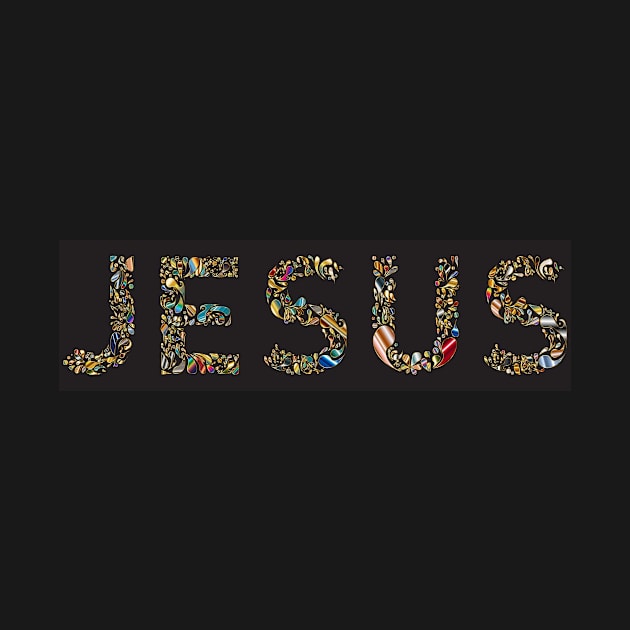 Jesus 2 - Colourful prismatic design by Montanescu