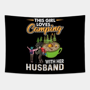 This Girl Loves Camping Tapestry