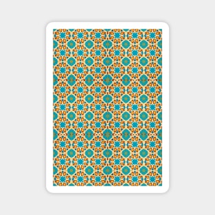 Arabic Islamic Tile Pattern Geometric Art Traditional Middle Eastern Magnet