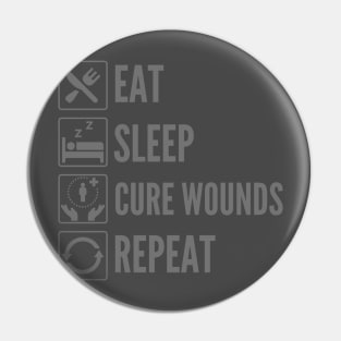 Eat, Sleep, Cure Wounds, Repeat - DnD Spell Print Pin