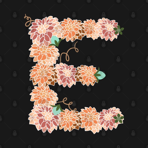 Letter E Floral by CTstudio