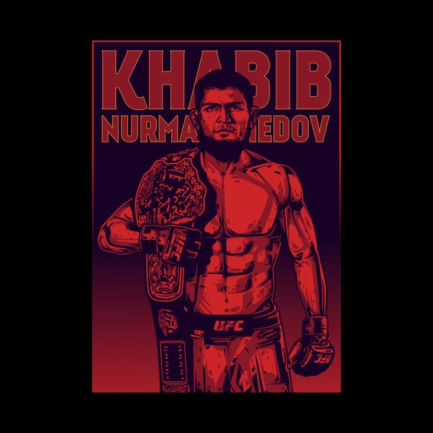 Khabib Nurmagomedov Pop Art by Adrielvector Gallery