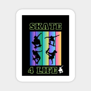 Cool “Skate 4 Life” Skateboarding Magnet