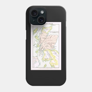 Map of Scotland in 850 AD Phone Case