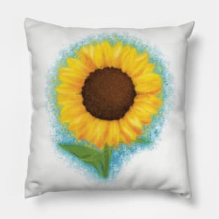 Watercolor Sunflower Pillow