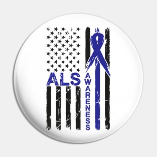 ALS Awareness Flag Pin