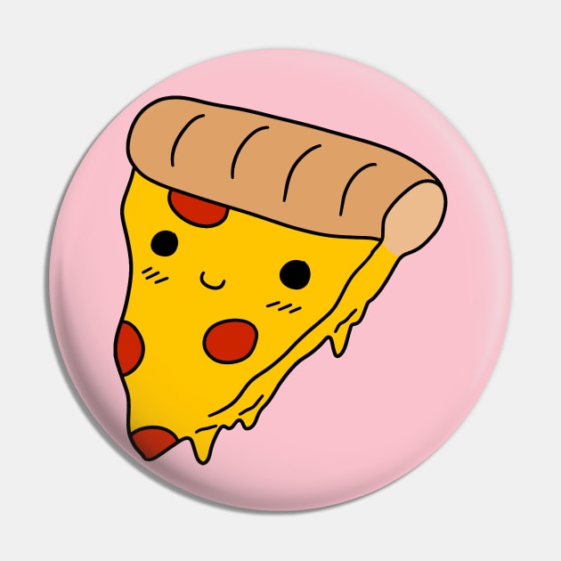 Happy Pizza Slice Pin by saradaboru