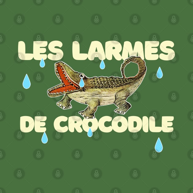 Les Larmes De Crocodile // French Vintage Illustration Design by DankFutura