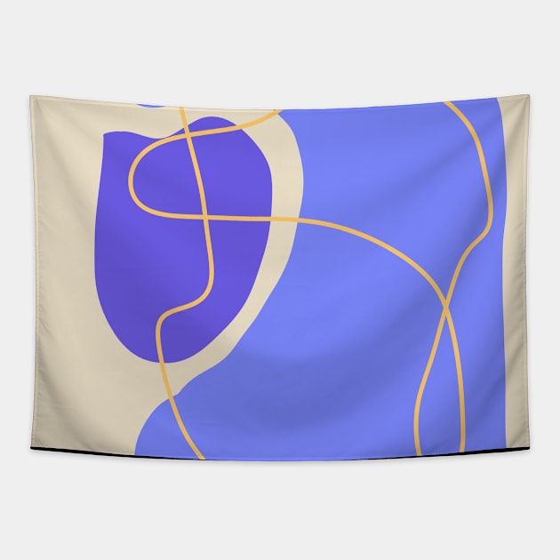 Messy blue cuteness Tapestry by pepques