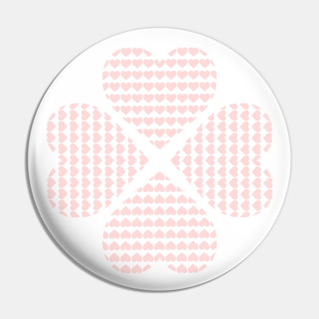 Lucky Clover with Heart (pink) Pin by nFnG