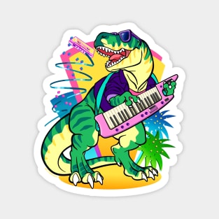 Key Rex ~ 80s Synthesizer Dinosaur with Keytar Magnet