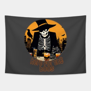 Here for the boos Halloween party pun Tapestry