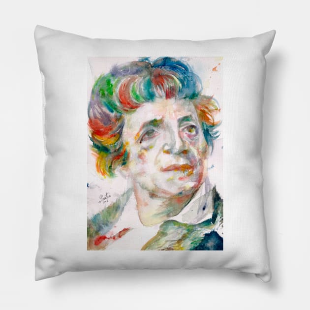 JEAN-PAUL MARAT watercolor portrait Pillow by lautir