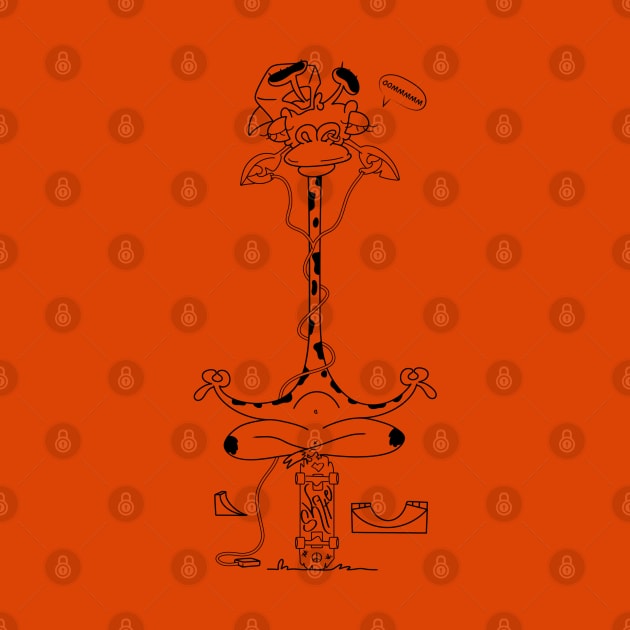 do yoga, skate and repeat giraffe by Odd Creatures