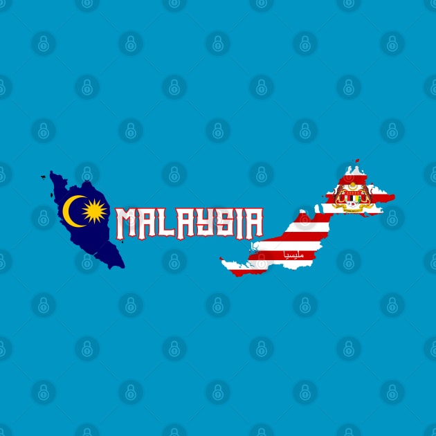 Malaysia flag & map by Travellers