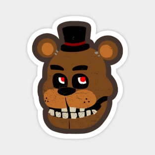 Freddy Fazbear Fierce Gaze - Vintage Cartoon Style Magnet