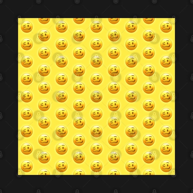 Drunk Face Emoji Pattern | Pop Art by williamcuccio