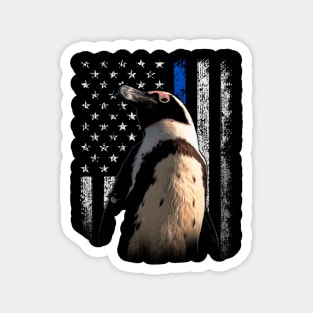 Penguin American Flag Ambassadors, Tee Triumph for Wildlife Admirers Magnet