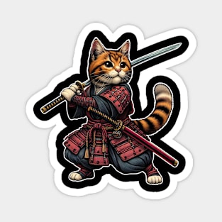 Samurai cat Magnet