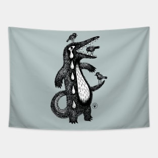 Cry crocodile tears (Black) Tapestry