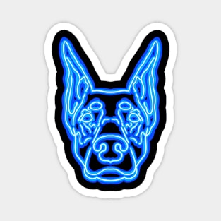 Neon Dobermann Magnet