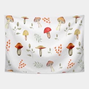 champignons and eucalyptus leaves Tapestry