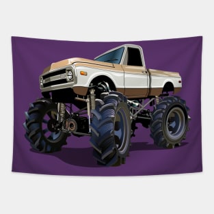 Cartoon monster truck Tapestry