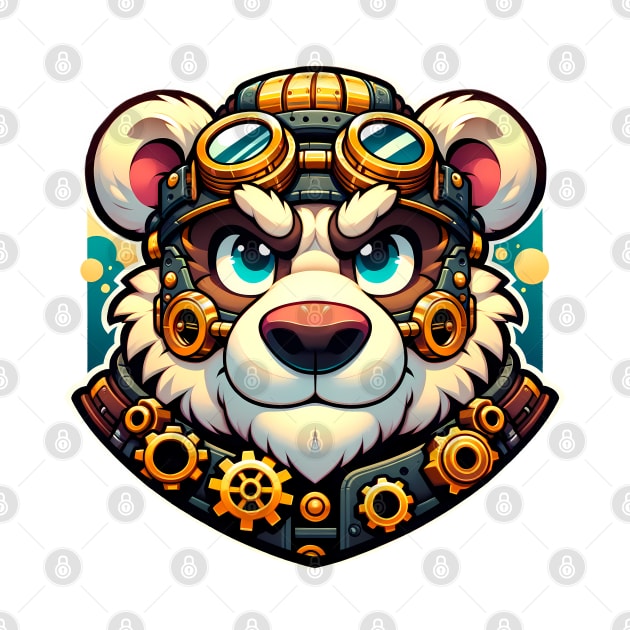 Steampunk Anthro Furry Bear Art by Blue Bull Bazaar