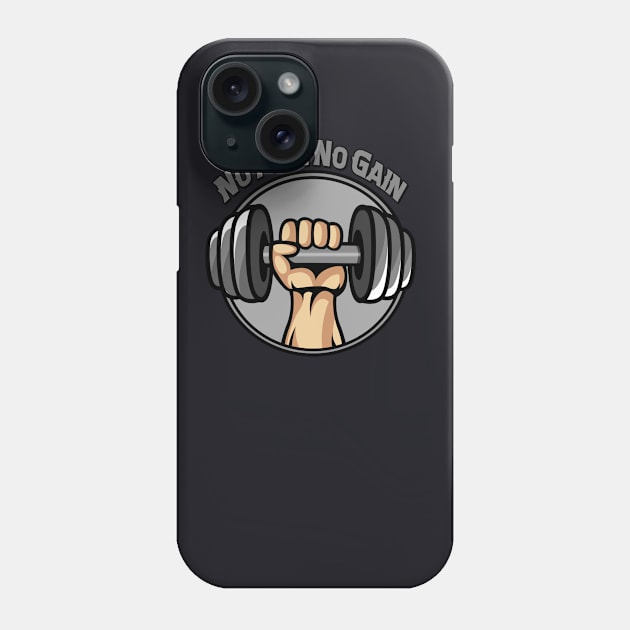 No Pain No Gain Bodybuilder Phone Case by Adnanesm